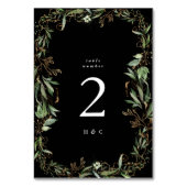 Gold Botanische Eucalyptus Elegant Greenery Black Kaart (Voorkant)