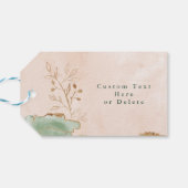 Gold Botanische Eucalyptus Moderne Greenery Abstra Cadeaulabel (Achterkant Horizontaal)