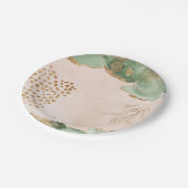 Gold Botanische Eucalyptus Moderne Greenery Abstra Papieren Bordje (Gekanteld)