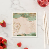 Gold Botanische Eucalyptus Moderne Greenery Abstra Servet (Insitu)