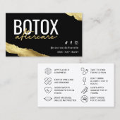 Gold Botox Aftercare Card Visitekaartje (Voorkant / Achterkant)