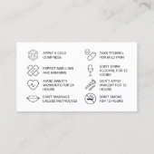 Gold Botox Aftercare Card Visitekaartje (Achterkant)