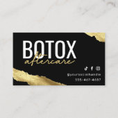 Gold Botox Aftercare Card Visitekaartje (Voorkant)