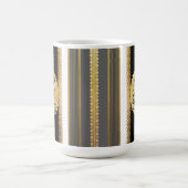 Gold Bougie Stripes gepersonaliseerde koffie Mok (Center)