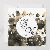 Gold Bouquet bruiloft repetitie uitnodiging (Voorkant)