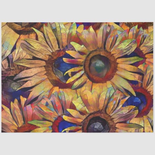 Gold Bouquet Sunflower Collectie Tissuepapier (Voorkant)