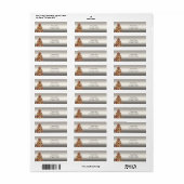 Gold Bourgogne Kerstboom Terugkeer Adres Lab Etiket (Full Sheet)