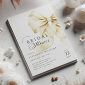 Gold Bow Bruids Douche Uitnodiging