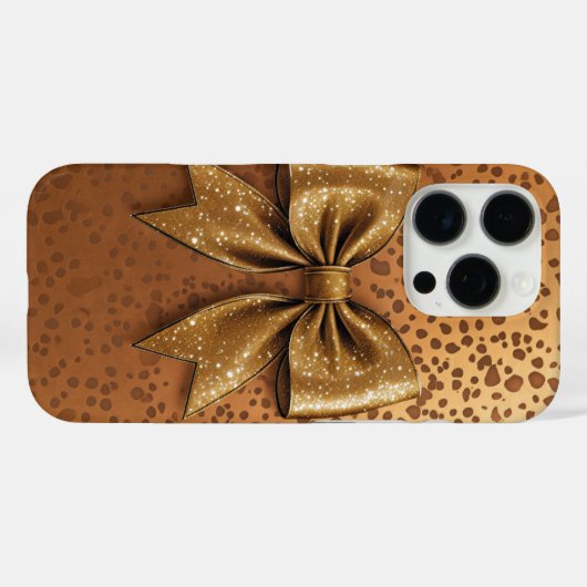 Gold Bow Case-Mate iPhone Case (Achterkant (horizontaal))