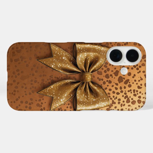 Gold Bow Case-Mate iPhone Case (Achterkant (horizontaal))
