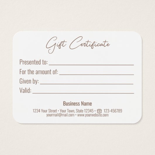 Gold Bow Classy Luminous Elegant White CadeKaart Visitekaartje (Achterkant)