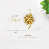 Gold Bow Classy Luminous Elegant White CadeKaart Visitekaartje (Bureau)