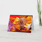 Gold Bow en Crystals Kaart (Voorkant)