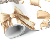 Gold Bow en Disco Ball Wrapping Paper Cadeaupapier (Rol Hoek)