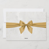 Gold Bow Familie Foto Kerst Kaart (Achterkant)