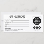 Gold Bow Festive Modern Black Cadebox Cadeaukaart (Achterkant)