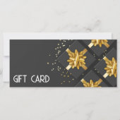 Gold Bow Festive Modern Black Cadebox Cadeaukaart (Voorkant)