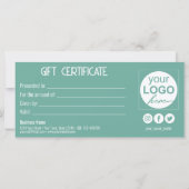 Gold Bow Festive Moderne Mint Cadeaudoos (Achterkant)