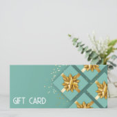 Gold Bow Festive Moderne Mint Cadeaudoos (Staand voorkant)