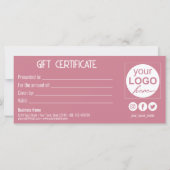 Gold Bow Festive Moderne Roze Cadeaudoos Cadeaukaa (Achterkant)