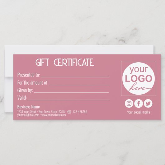 Gold Bow Festive Moderne Roze Cadeaudoos Cadeaukaa (Achterkant)