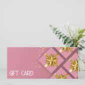 Gold Bow Festive Moderne Roze Cadeaudoos Cadeaukaa (Staand voorkant)