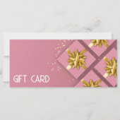 Gold Bow Festive Moderne Roze Cadeaudoos Cadeaukaa (Voorkant)