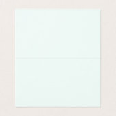 Gold Bow & Greenery Border Mint Wedding Place Card Kaart (Binnenkant ongevouwen)