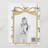 Gold Bow Lijst & Little Black Bows Sweet 16 Foto Kaart (Achterkant)