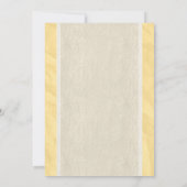 Gold  Bow & Linen Wedding Invitations Kaart (Achterkant)