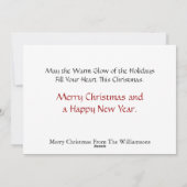 Gold Bow met gouden lintje kerstfoto Feestdagenkaart (Achterkant)