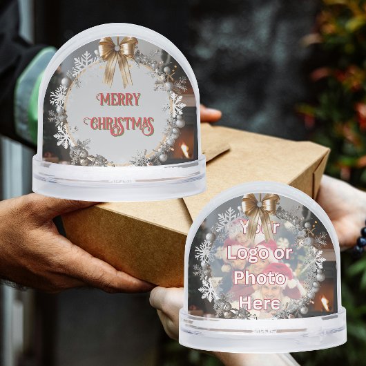 Gold Bow Snowflake Krans Klantwaardering Sneeuwbol