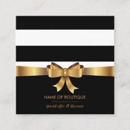 Gold Bow Square | Korting op Boutique Vierkante Visitekaartje