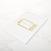 Gold Bow Stropdas Gepersonaliseerde Groomsman Voor Folie Uitnodiging (Gedraaid)