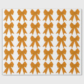 Gold Bow White Wrapping Paper Cadeaupapier (Vlak)