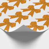 Gold Bow White Wrapping Paper Cadeaupapier (Hoek)