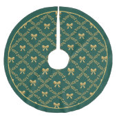 Gold Bows Decorative Tree Skirt Kerstboom Rok (Voorkant)