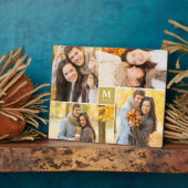 Gold Box Timeless Monogram Weduwfoto Easel Fotoplaat (Zijkant)