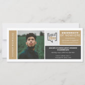 Gold Boxes & Photo Wide Afstuderen Invitation (Voorkant)