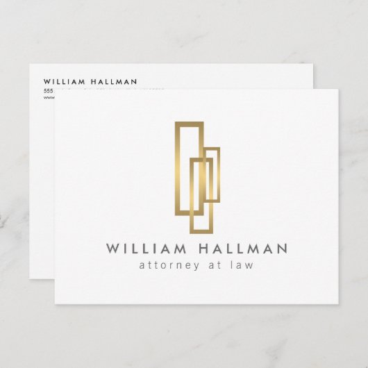 Gold Boxes Professioneel Elegant Briefkaart (Voorkant / Achterkant)