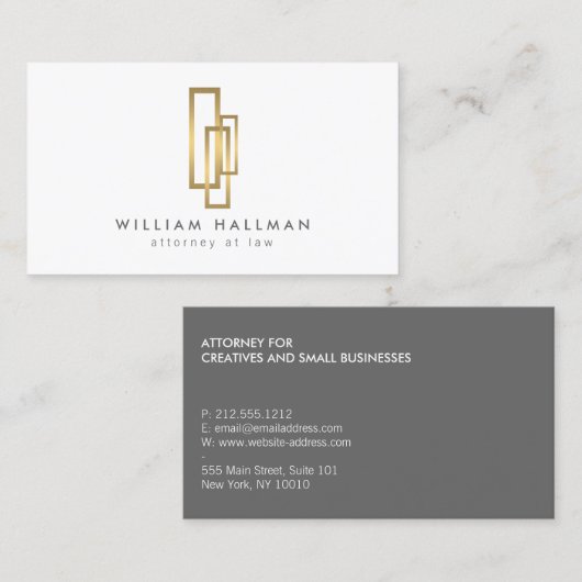 Gold Boxes Professioneel Elegant Visitekaartje (Voorkant / Achterkant)