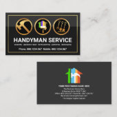 Gold Bracket Handyman Tools Home Repair Visitekaartje (Voorkant / Achterkant)