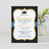 Gold Bracket Lijst Modern Graduation Party Kaart (Staand voorkant)