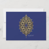 Gold Bracket Photo Afstuderen Invitation Kaart (Achterkant)