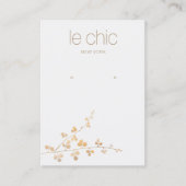 Gold Branch Handmade Earring Display Holder Visitekaartje (Voorkant)