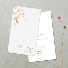 Gold Branch Handmade Earring Display Holder Visitekaartje