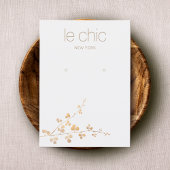 Gold Branch Handmade Earring Display Holder Visitekaartje