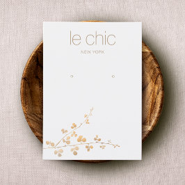 Gold Branch Handmade Earring Display Holder Visitekaartje