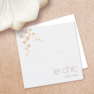 Gold Branch Handmade Square Earring Display Holder Vierkante Visitekaartje