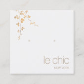 Gold Branch Handmade Square Earring Display Holder Vierkante Visitekaartje (Voorkant)